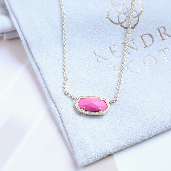 Kendra Scott Gold Necklace 🌼 Pink Magnesite - Picture 2 of 2